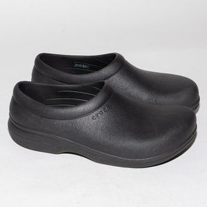 Crocs Unisex Men 9 Women 11 Black On-The-Clock Work Slip-On Shoes Clog